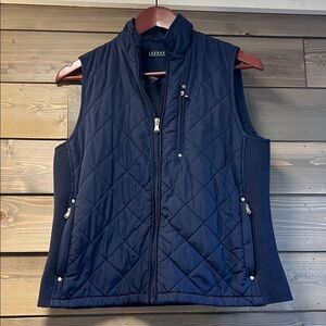 Ralph Lauren Navy Quilted Vest for Women M